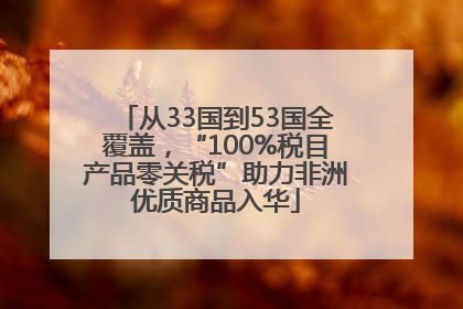 从33国到53国全覆盖，“100%税目产品零关税”助力非洲优质商品入华