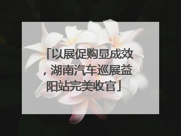 以展促购显成效，湖南汽车巡展益阳站完美收官
