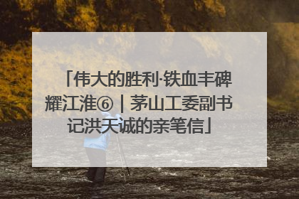 伟大的胜利·铁血丰碑耀江淮⑥｜茅山工委副书记洪天诚的亲笔信