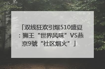 双线狂欢引爆510盛夏：狮王“世界风味”VS燕京9號“社区烟火”