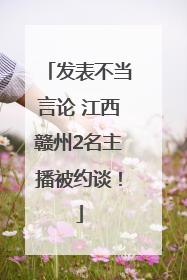 发表不当言论 江西赣州2名主播被约谈！