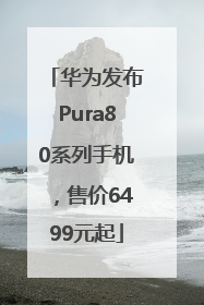 华为发布Pura80系列手机，售价6499元起