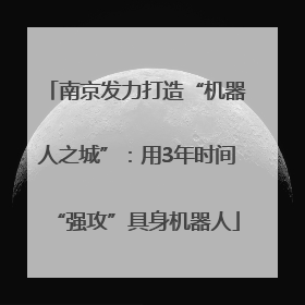 南京发力打造“机器人之城”：用3年时间“强攻”具身机器人