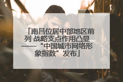 南昌位居中部地区前列 战略支点作用凸显——“中国城市网络形象指数”发布