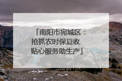 南阳市宛城区：抢抓农时保夏收 贴心服务助生产
