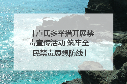 卢氏多举措开展禁毒宣传活动 筑牢全民禁毒思想防线