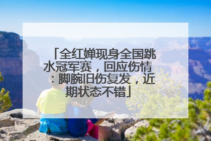 全红婵现身全国跳水冠军赛，回应伤情：脚腕旧伤复发，近期状态不错