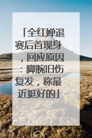 全红婵退赛后首现身，回应原因：脚腕旧伤复发，称最近挺好的