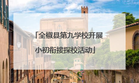 全椒县第九学校开展小初衔接探校活动