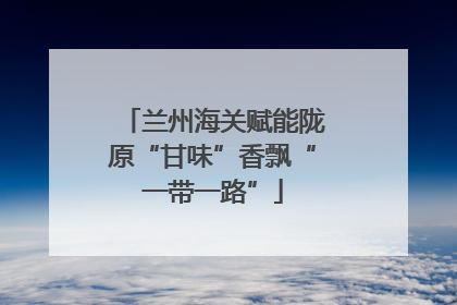 兰州海关赋能陇原“甘味”香飘“一带一路”