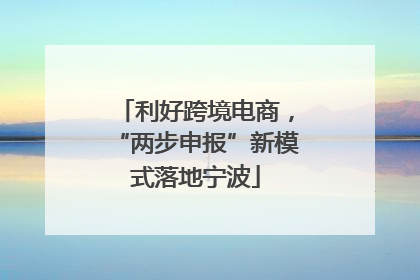 利好跨境电商，“两步申报”新模式落地宁波