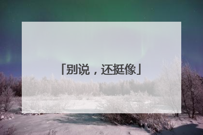 别说，还挺像