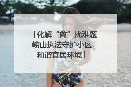 化解“禽”扰难题 崂山执法守护小区和谐宜居环境
