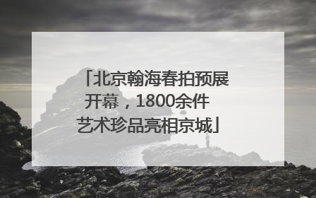 北京翰海春拍预展开幕，1800余件艺术珍品亮相京城