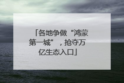 各地争做“鸿蒙第一城”，抢夺万亿生态入口