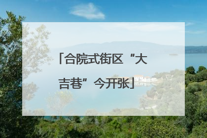 合院式街区“大吉巷”今开张