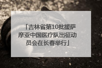 吉林省第10批援萨摩亚中国医疗队出征动员会在长春举行