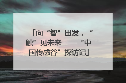 向“智”出发，“触”见未来——“中国传感谷”探访记