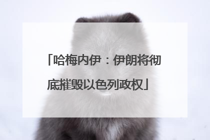哈梅内伊：伊朗将彻底摧毁以色列政权