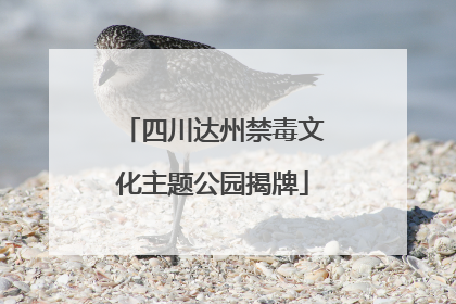 四川达州禁毒文化主题公园揭牌