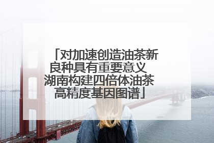 对加速创造油茶新良种具有重要意义 湖南构建四倍体油茶高精度基因图谱
