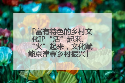 富有特色的乡村文化IP“活”起来、“火”起来，文化赋能京津冀乡村振兴