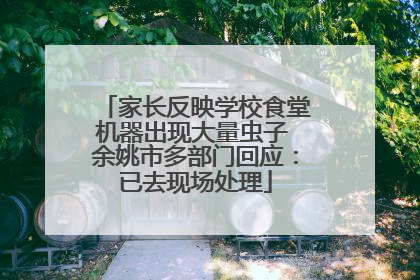 家长反映学校食堂机器出现大量虫子 余姚市多部门回应：已去现场处理
