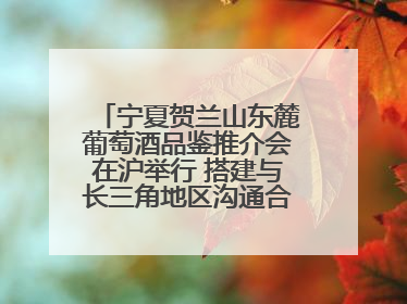 宁夏贺兰山东麓葡萄酒品鉴推介会在沪举行 搭建与长三角地区沟通合作的桥梁