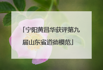 宁阳黄昌华获评第九届山东省道德模范