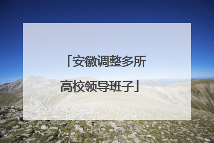 安徽调整多所高校领导班子