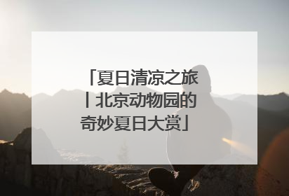 夏日清凉之旅丨北京动物园的奇妙夏日大赏