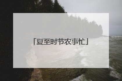 夏至时节农事忙