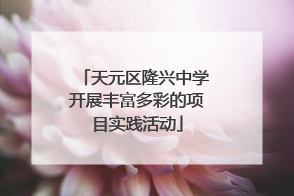 天元区隆兴中学开展丰富多彩的项目实践活动
