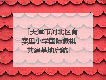 天津市河北区育婴里小学国际象棋共建基地启航