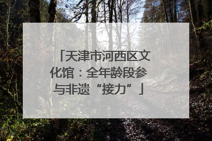 天津市河西区文化馆：全年龄段参与非遗“接力”