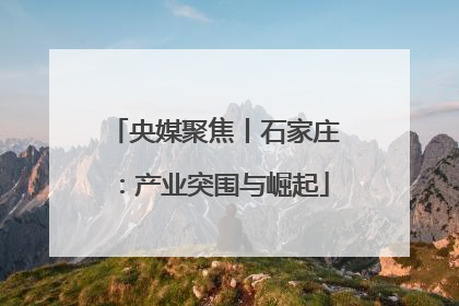 央媒聚焦丨石家庄：产业突围与崛起