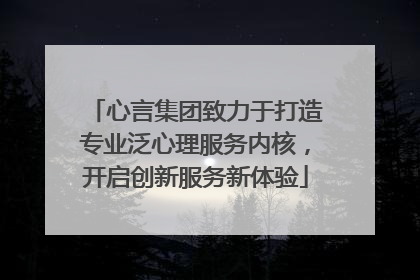 心言集团致力于打造专业泛心理服务内核，开启创新服务新体验
