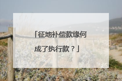 征地补偿款缘何成了执行款？