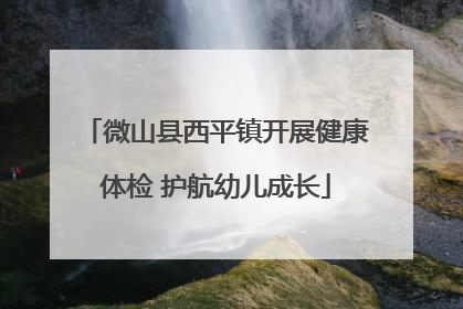 微山县西平镇开展健康体检 护航幼儿成长