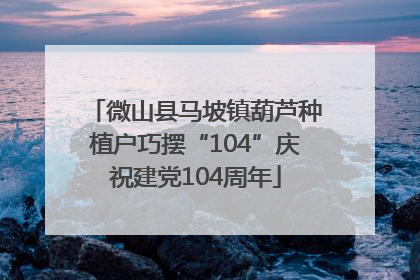 微山县马坡镇葫芦种植户巧摆“104”庆祝建党104周年