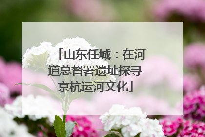 山东任城：在河道总督署遗址探寻京杭运河文化