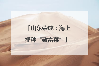山东荣成：海上播种“致富菜”