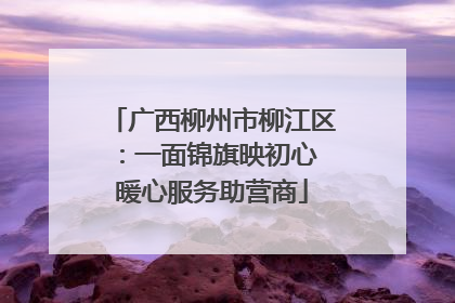 广西柳州市柳江区：一面锦旗映初心 暖心服务助营商