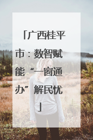 广西桂平市：数智赋能“一窗通办”解民忧