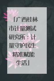 广西桂林市计量测试研究所：计量守护民生 精准赋能生活