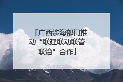 广西涉海部门推动“联建联动联管联治”合作