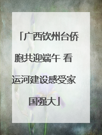 广西钦州台侨胞共迎端午 看运河建设感受家国强大