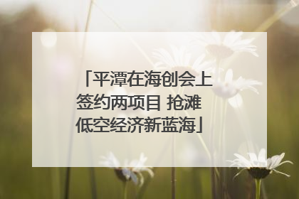 平潭在海创会上签约两项目 抢滩低空经济新蓝海