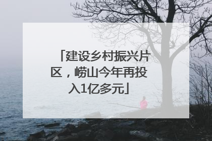 建设乡村振兴片区，崂山今年再投入1亿多元