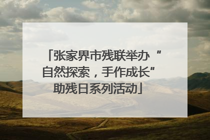 张家界市残联举办“自然探索，手作成长”助残日系列活动